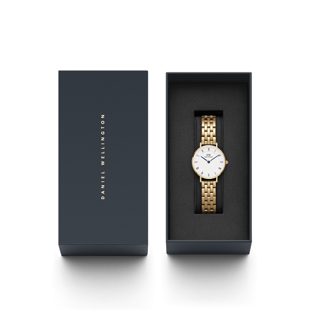 Daniel Wellington Petite Roman 5 Link Gold