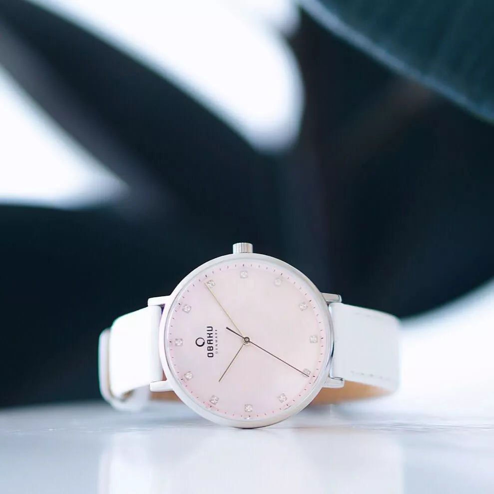 Obaku Classic White Leather