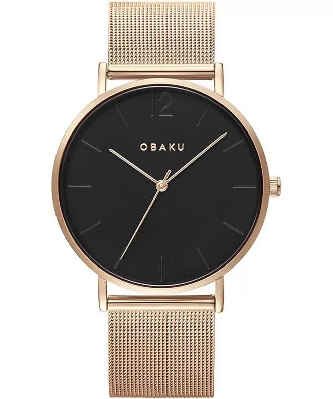 Obaku Mark Gerbera Rosegold Onyx